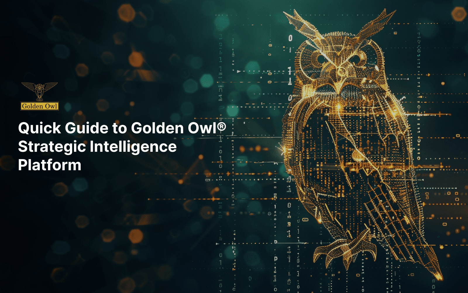 Quick Guide to Golden Owl® Strategic Intelligence Platform